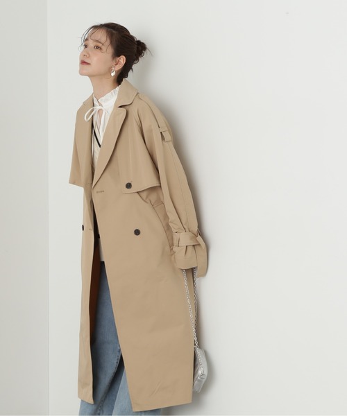 N.（N. Natural Beauty Basic）（エヌエヌナチュラルビューティーベーシック）の「【S Size Line】◆マルチウェイロングトレンチコート（トレンチコート・レディース・ベージュ/グレイッシュベージュ・SMALL/MEDIUM）」の3枚目の写真