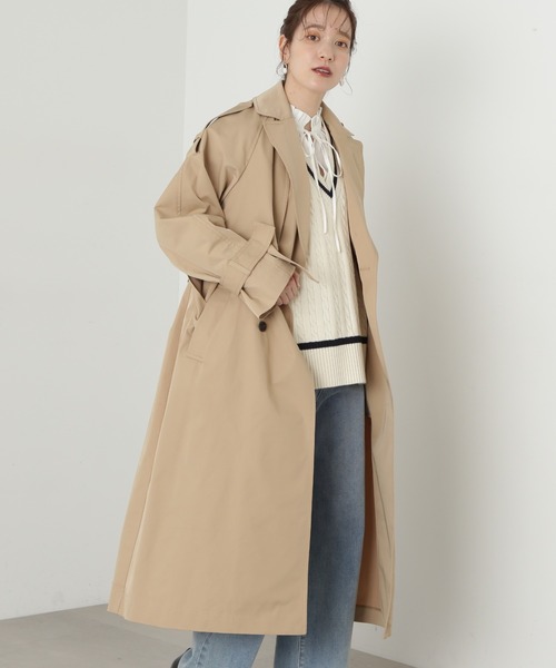 N.（N. Natural Beauty Basic）（エヌエヌナチュラルビューティーベーシック）の「【S Size Line】◆マルチウェイロングトレンチコート（トレンチコート・レディース・ベージュ/グレイッシュベージュ・SMALL/MEDIUM）」の4枚目の写真