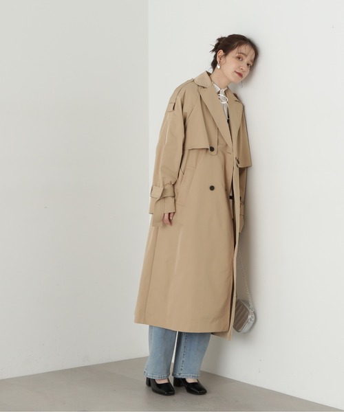 N.（N. Natural Beauty Basic）（エヌエヌナチュラルビューティーベーシック）の「【S Size Line】◆マルチウェイロングトレンチコート（トレンチコート・レディース・ベージュ/グレイッシュベージュ・SMALL/MEDIUM）」の6枚目の写真