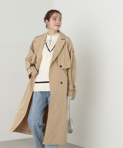 N.（N. Natural Beauty Basic）（エヌエヌナチュラルビューティーベーシック）の「【S Size Line】◆マルチウェイロングトレンチコート（トレンチコート・レディース・ベージュ/グレイッシュベージュ・SMALL/MEDIUM）」の11枚目の写真