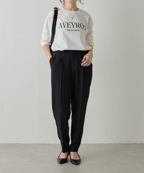 COLLAGE GALLARDAGALANTE(コラージュガリャルダガランテ)の「ロゴロンT/WEB限定(Tシャツ/カットソー・レディース・グレー/ホワイト/ネイビー・FREE)」の5枚目の写真