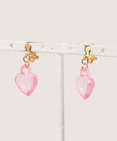 tone(トーン)の「【charme by pimo 】ハート イヤリング キッズアクセサリー(MA)(イヤリング・レディース・グリーン/イエロー/ブルー/オレンジ/パープル/ピンク/レッド/ピンク系その他・FREE)」の5枚目の写真
