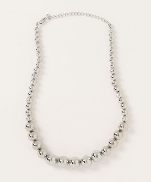 PAGEBOY（ページボーイ）の「グラデボールネックレス（ネックレス・レディース・シルバー・FREE）」の3枚目の写真