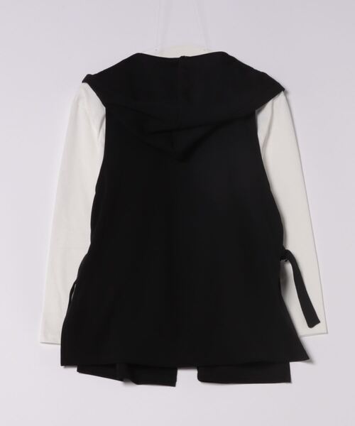 CECIL McBEE(セシルマクビー)の「インナー付きジョーゼットジレ(ベスト・レディース・ブラック/ライトベージュ・MEDIUM/LARGE)」の3枚目の写真