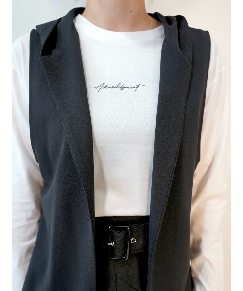 CECIL McBEE(セシルマクビー)の「インナー付きジョーゼットジレ(ベスト・レディース・ブラック/ライトベージュ・MEDIUM/LARGE)」の12枚目の写真