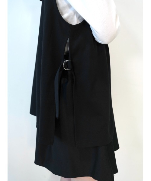 CECIL McBEE(セシルマクビー)の「インナー付きジョーゼットジレ(ベスト・レディース・ブラック/ライトベージュ・MEDIUM/LARGE)」の13枚目の写真