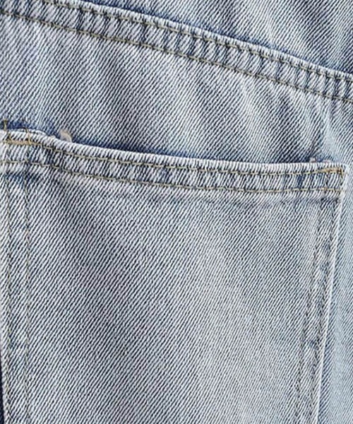 Miniministore(ミニミニストア)の「配色ストレートデニムパンツ ハイウエスト(デニムパンツ・レディース・サックスブルー・L/XL/M/S)」の4枚目の写真