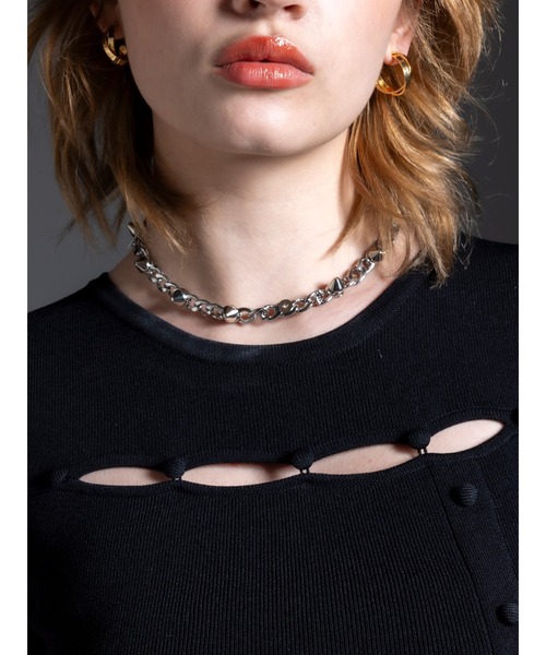 DURAS(デュラス)の「Studs necklace(ネックレス・レディース・シルバー・FREE)」の6枚目の写真