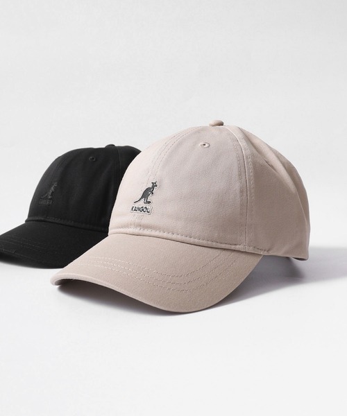 KANGOL（カンゴール）の「KANGOL SMU COTTON TWILL BASEBALL（キャップ・レディース・ブラック/ホワイト/ブラック系/ベージュ・L/XXL）」の4枚目の写真