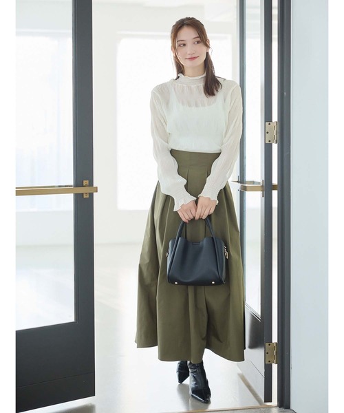fifth（フィフス）の「マジョリカプリーツハイネックトップス（Tシャツ/カットソー・レディース・ピンク/ブラック/アイボリー・M）」の14枚目の写真