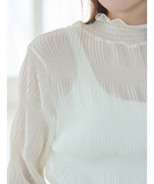 fifth（フィフス）の「マジョリカプリーツハイネックトップス（Tシャツ/カットソー・レディース・ピンク/ブラック/アイボリー・M）」の15枚目の写真