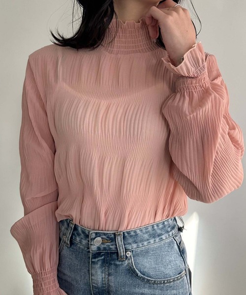 fifth（フィフス）の「マジョリカプリーツハイネックトップス（Tシャツ/カットソー・レディース・ピンク/ブラック/アイボリー・M）」の20枚目の写真