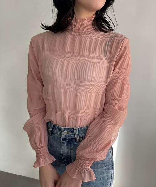 fifth（フィフス）の「マジョリカプリーツハイネックトップス（Tシャツ/カットソー・レディース・ピンク/ブラック/アイボリー・M）」の21枚目の写真