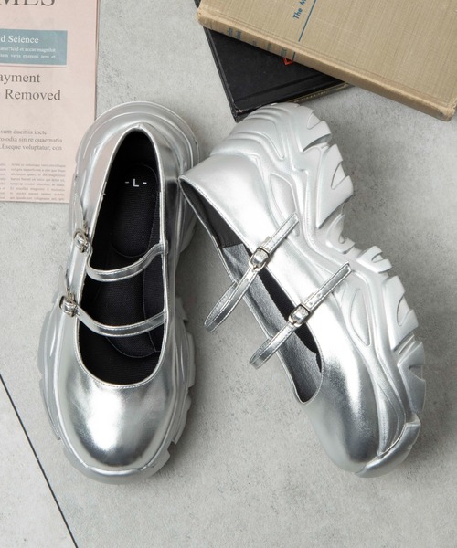 WEGO(ウィゴー)の「WEGO/2WAYベルトシューズ(ドレスシューズ・レディース・ブラック/シルバー/その他1・LARGE/MEDIUM)」の20枚目の写真