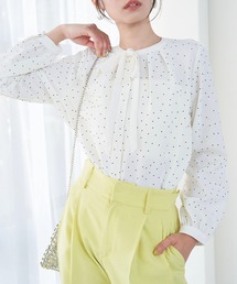 VIS | 【洗える】【2WAY】リボン取り外しフロントタックブラウス(シャツ/ブラウス)