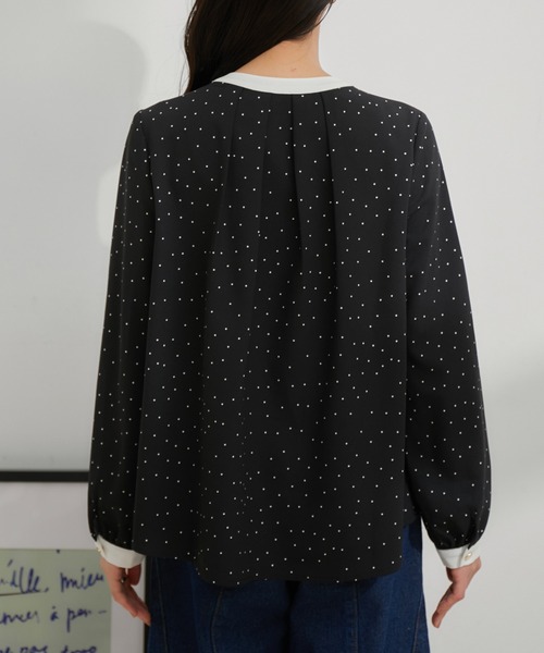 VIS（ビス）の「【洗える】【2WAY】リボン取り外しフロントタックブラウス（シャツ/ブラウス・レディース・ブラック系その他/サックスブルー/ホワイト/ホワイト系その他/ピンク系その他2・FREE）」の20枚目の写真