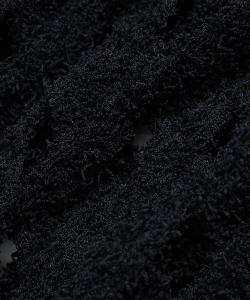 ADAM ET ROPE'（アダムエロペ）の「【WEB限定】スラッシュケーブルニットジレ（ベスト・レディース・ブルー系その他4/ブラック/オフホワイト・FREE）」の5枚目の写真