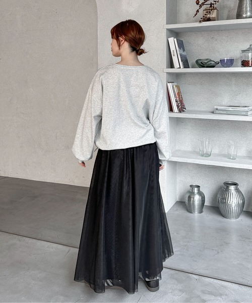 feepur（フェピュール）の「セパレートボリュームチュールスカート（スカート・レディース・ブラック/アイボリー・MEDIUM）」の9枚目の写真