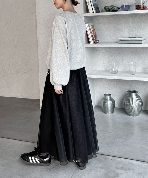 feepur（フェピュール）の「セパレートボリュームチュールスカート（スカート・レディース・ブラック/アイボリー・MEDIUM）」の10枚目の写真