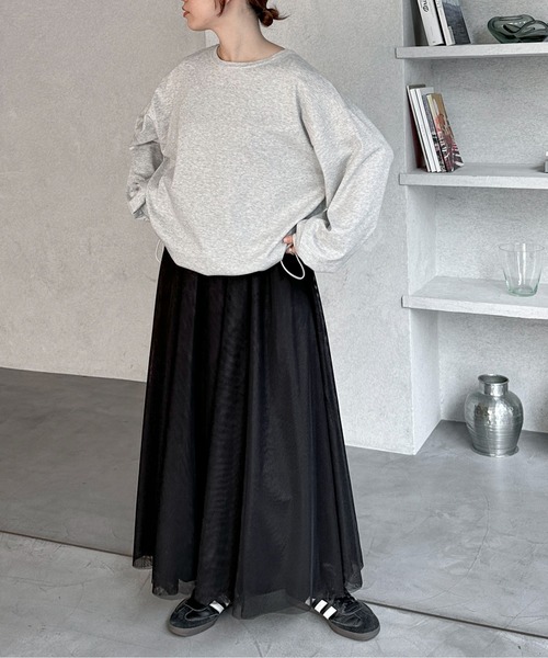 feepur（フェピュール）の「セパレートボリュームチュールスカート（スカート・レディース・ブラック/アイボリー・MEDIUM）」の12枚目の写真