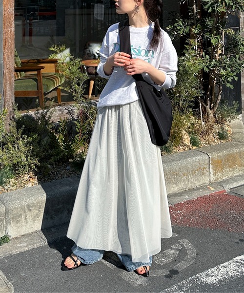 feepur（フェピュール）の「セパレートボリュームチュールスカート（スカート・レディース・ブラック/アイボリー・MEDIUM）」の7枚目の写真