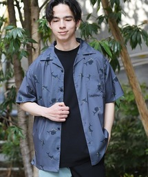 チチカカ（チチカカ）の「レーヨンタッチ総柄半袖シャツ【ユニセックス】（シャツ/ブラウス・メンズ）」