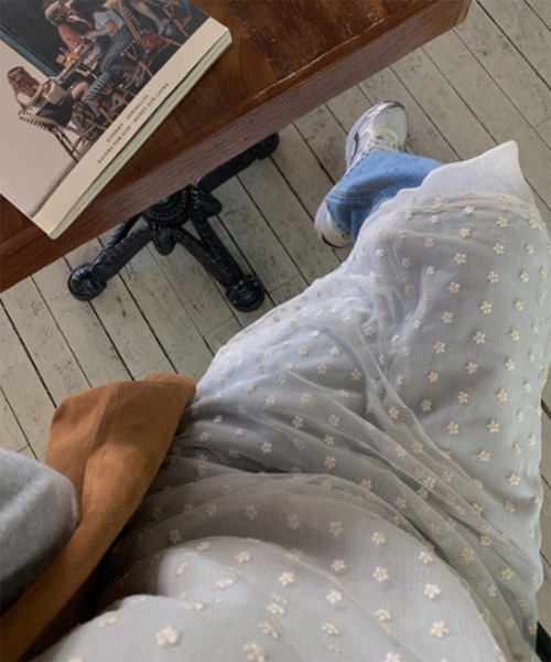 by muni:r（バイ ムニール）の「フラワーレースレイヤードワンピース（ワンピース・レディース・アイボリー/ブラック・FREE）」の15枚目の写真