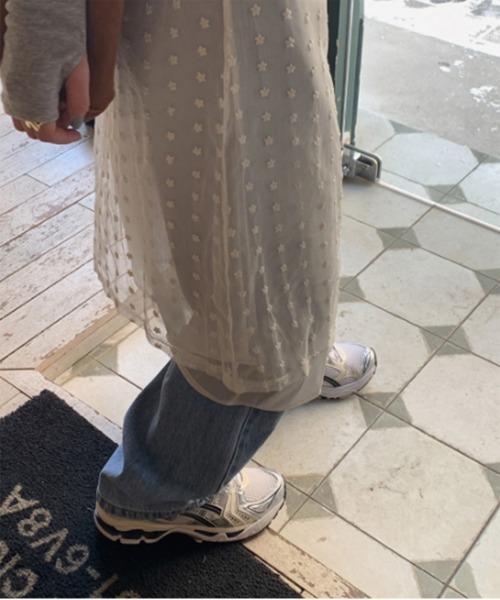 by muni:r（バイ ムニール）の「フラワーレースレイヤードワンピース（ワンピース・レディース・アイボリー/ブラック・FREE）」の18枚目の写真