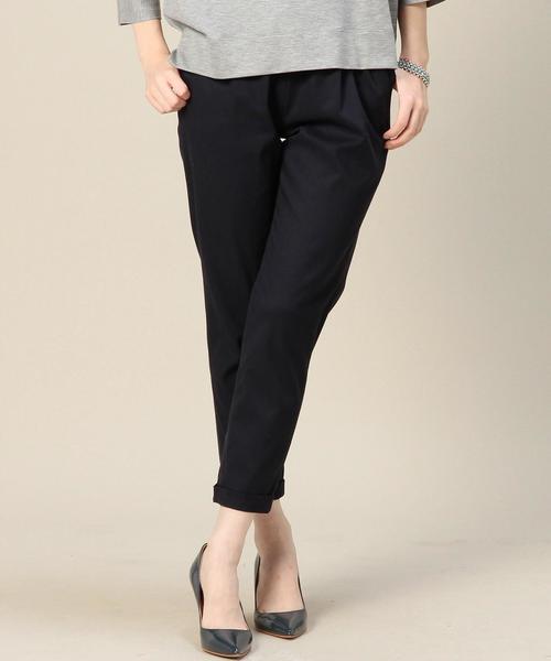 BEAUTY&YOUTH UNITED ARROWS（ビューティーアンドユースユナイテッドアローズ）の「BY ウエストギャザー9分丈パンツ◆（その他パンツ・レディース・ブラック/オリーブ/ネイビー/ブラウン・SMALL/MEDIUM）」の4枚目の写真