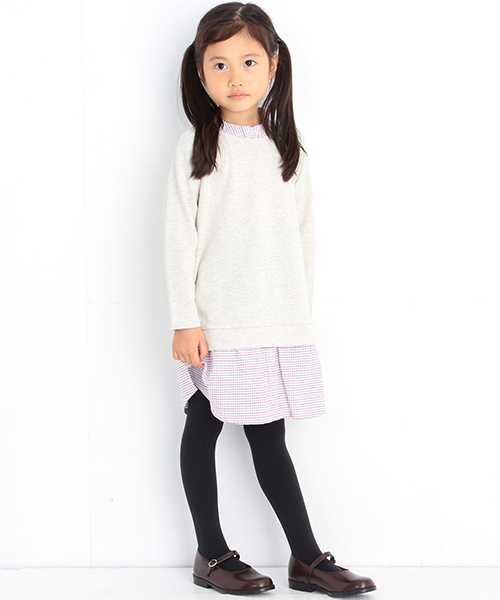 B:MING by BEAMS（ビーミングバイビームス）の「ビーミング by ビームス / カット×布帛ワンピース（ワンピース・キッズ・ナチュラル/ネイビー・110/100/120/130/90/80）」の14枚目の写真