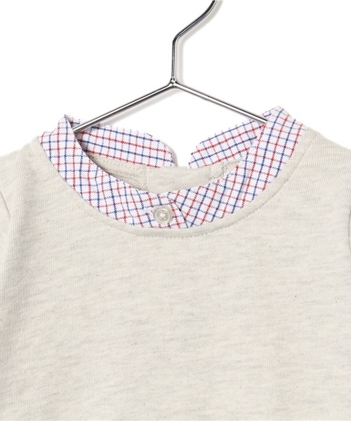 B:MING by BEAMS（ビーミングバイビームス）の「ビーミング by ビームス / カット×布帛ワンピース（ワンピース・キッズ・ナチュラル/ネイビー・110/100/120/130/90/80）」の4枚目の写真