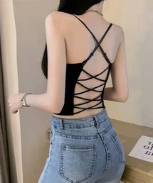 カップ付き キャミソール クロス2way