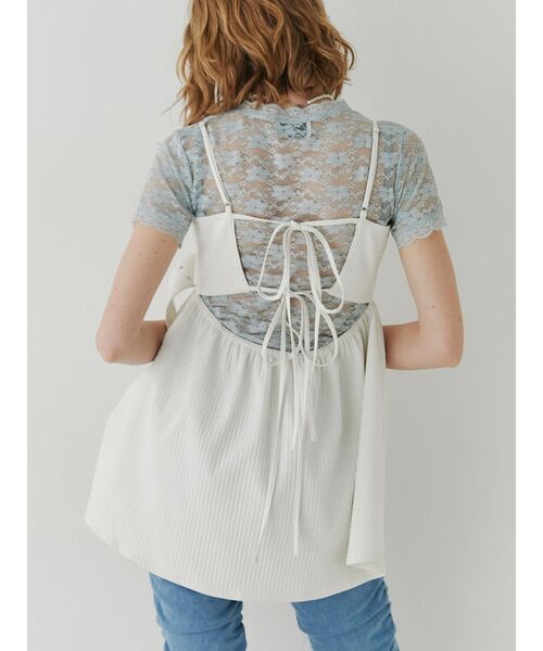 jouetie(ジュエティ)の「レースフィットTシャツ(Tシャツ/カットソー・レディース・ブラック/オフホワイト/ピンク/ブルー・MEDIUM/LARGE)」の13枚目の写真