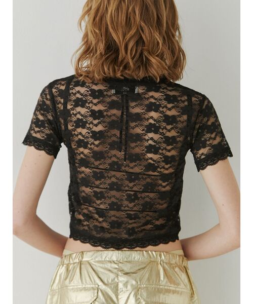 jouetie(ジュエティ)の「レースフィットTシャツ(Tシャツ/カットソー・レディース・ブラック/オフホワイト/ピンク/ブルー・MEDIUM/LARGE)」の19枚目の写真