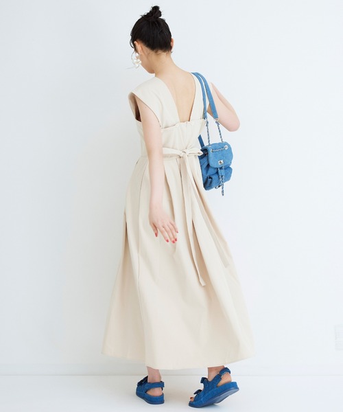 Narcissus（ナルシス）の「【Narcissus】タックフレアロングワンピース（ワンピース・レディース・ベージュ/ブラック・FREE）」の15枚目の写真