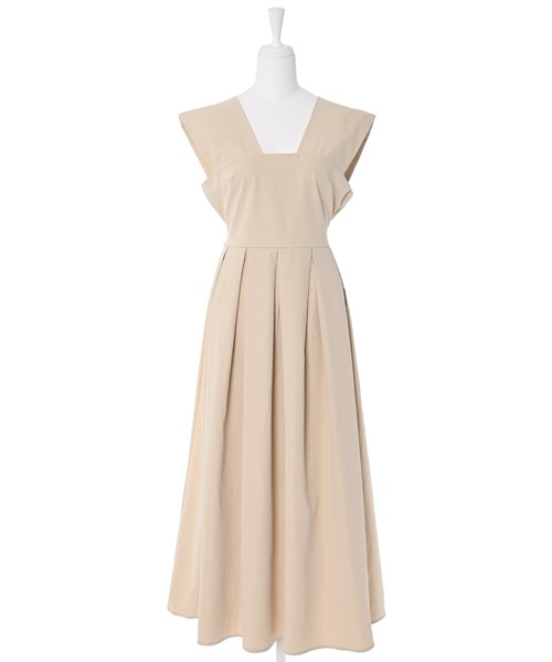 Narcissus（ナルシス）の「【Narcissus】タックフレアロングワンピース（ワンピース・レディース・ベージュ/ブラック・FREE）」の8枚目の写真