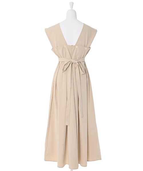 Narcissus（ナルシス）の「【Narcissus】タックフレアロングワンピース（ワンピース・レディース・ベージュ/ブラック・FREE）」の9枚目の写真