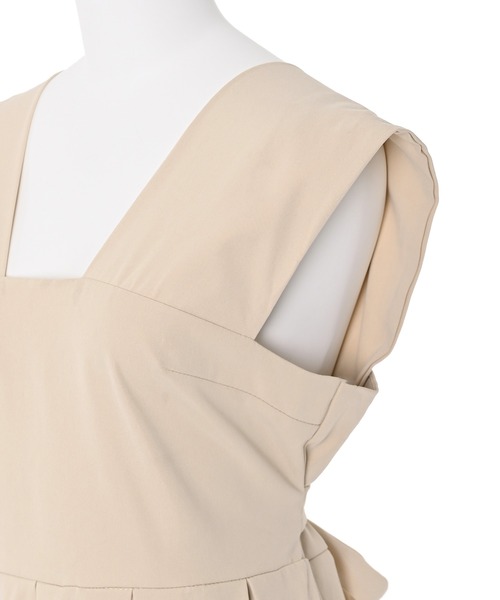 Narcissus（ナルシス）の「【Narcissus】タックフレアロングワンピース（ワンピース・レディース・ベージュ/ブラック・FREE）」の11枚目の写真