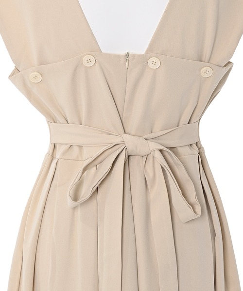 Narcissus（ナルシス）の「【Narcissus】タックフレアロングワンピース（ワンピース・レディース・ベージュ/ブラック・FREE）」の3枚目の写真