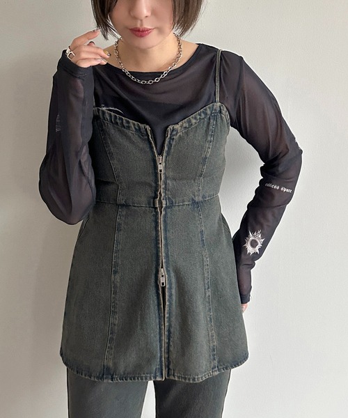 apres jour mignon（アプレジュールミニョン）の「ダブルジップデニム