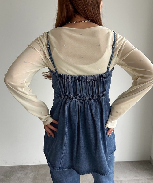 トップス Jusmin apres jour mignon（アプレジュールミニョン）の「ダブルジップデニム