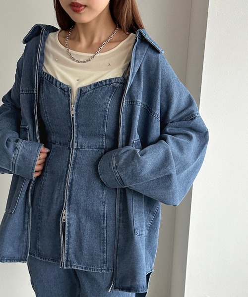 apres jour mignon（アプレジュールミニョン）の「ダブルジップデニム