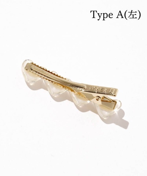 flower(フラワー)の「ジェリーハートクリップ(バレッタ/ヘアクリップ・レディース・ホワイト/シルバー/グレイッシュブルー・A/B)」の8枚目の写真