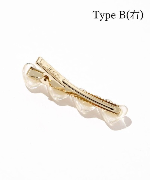 flower(フラワー)の「ジェリーハートクリップ(バレッタ/ヘアクリップ・レディース・ホワイト/シルバー/グレイッシュブルー・A/B)」の10枚目の写真