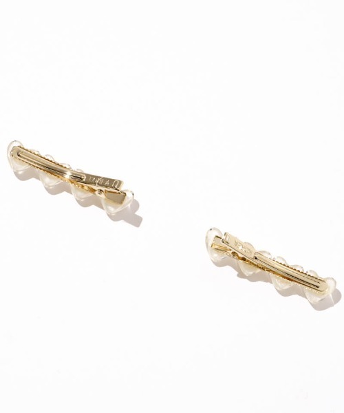 flower(フラワー)の「ジェリーハートクリップ(バレッタ/ヘアクリップ・レディース・ホワイト/シルバー/グレイッシュブルー・A/B)」の11枚目の写真