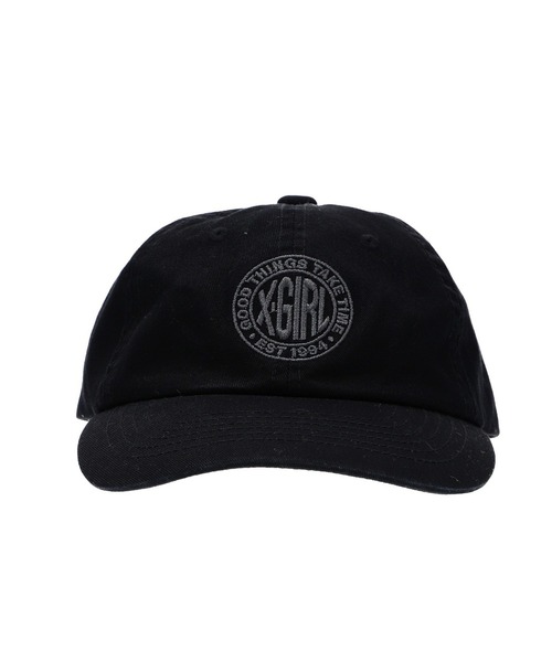X-girl（エックスガール）の「CIRCLE LOGO 6PANEL CAP（キャップ・レディース・ブラック/オリーブ・ONE SIZE）」の3枚目の写真