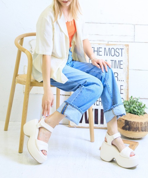 attagirl(アタガール)の「厚底パデットサンダル(サンダル・レディース・アイボリー/ブラック/ライトブルー・S/M/L)」の21枚目の写真