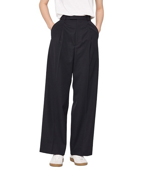ATON / エイトン：COMPACT WOOL STRAIGHT PANTS：PRAGSW0105[DEA 