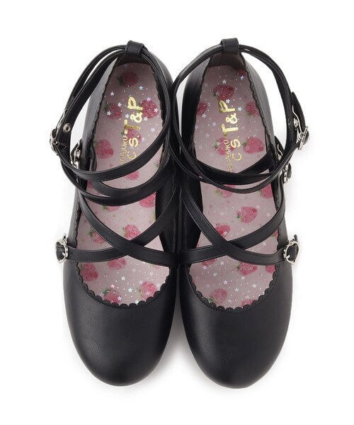 cs T&P(シーエスティーアンドピー)の「厚底クロスストラップウエッジパンプス 24SS(パンプス・レディース・ホワイト/ブラック系1/ブラック/レッド系1・S/M/L/LL)」の12枚目の写真