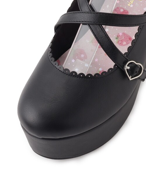 cs T&P(シーエスティーアンドピー)の「厚底クロスストラップウエッジパンプス 24SS(パンプス・レディース・ホワイト/ブラック系1/ブラック/レッド系1・S/M/L/LL)」の14枚目の写真